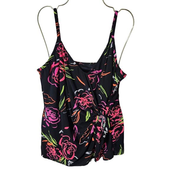 Magicsuit Women's 16W Neon Nature Carma Wrap Tankini Top - Picture 2 of 9